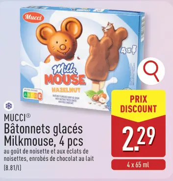 Offre: Bâtonnets glacés Milkmouse