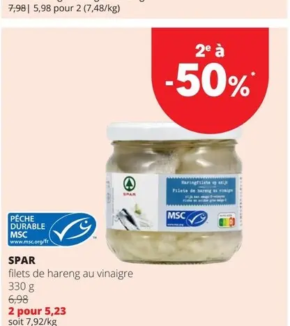 Offre: Filets de hareng au vinaigre