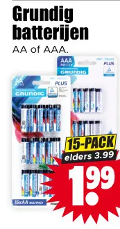 Aanbieding: Grundig batterijen