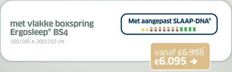 Aanbieding: Complete set met vlakke boxspring Ergosleep® BS4