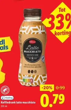 Aanbieding: Koffiedrank latte macchiato