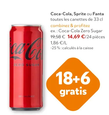 Offre: Coca-Cola, Sprite ou Fanta