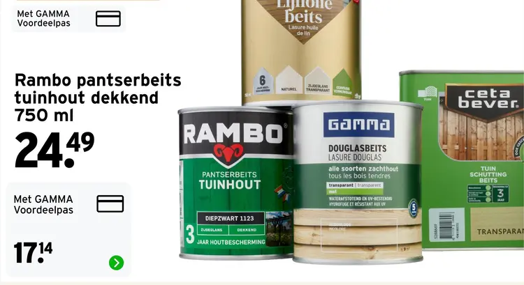 Aanbieding: Rambo pantserbeits tuinhout dekkend