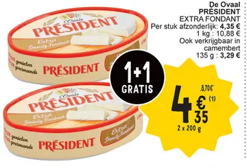 Aanbieding: De Ovaal PRÉSIDENT EXTRA FONDANT