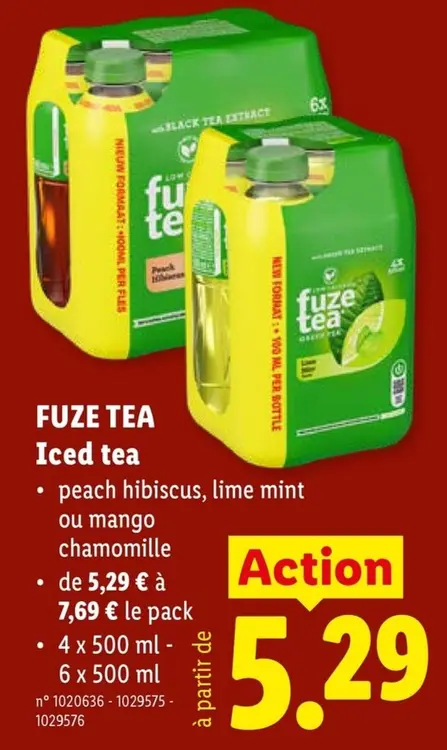 Offre: FUZE TEA Iced tea