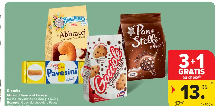 Offre: Biscuits Mulino Bianco et Pavesi