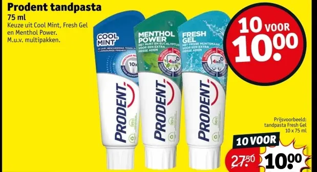 Aanbieding: Prodent tandpasta