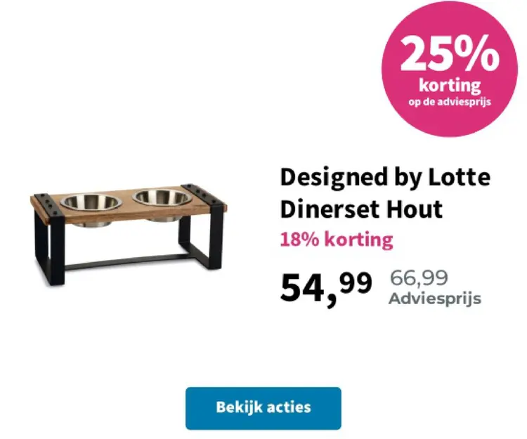 Aanbieding: Dinerset Hout