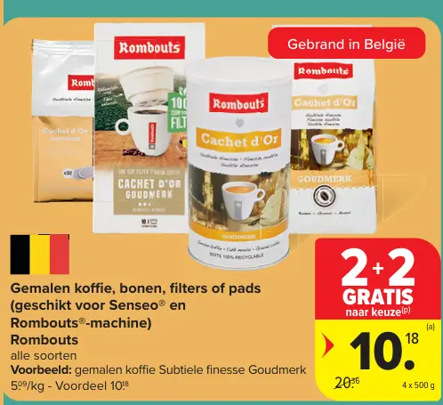 Promotie: Gemalen koffie, bonen, filters of pads