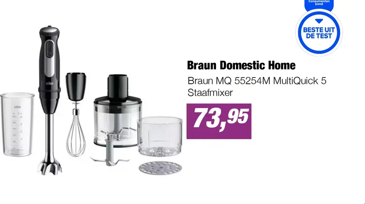 Aanbieding: Braun MQ 55254M MultiQuick 5 Staafmixer