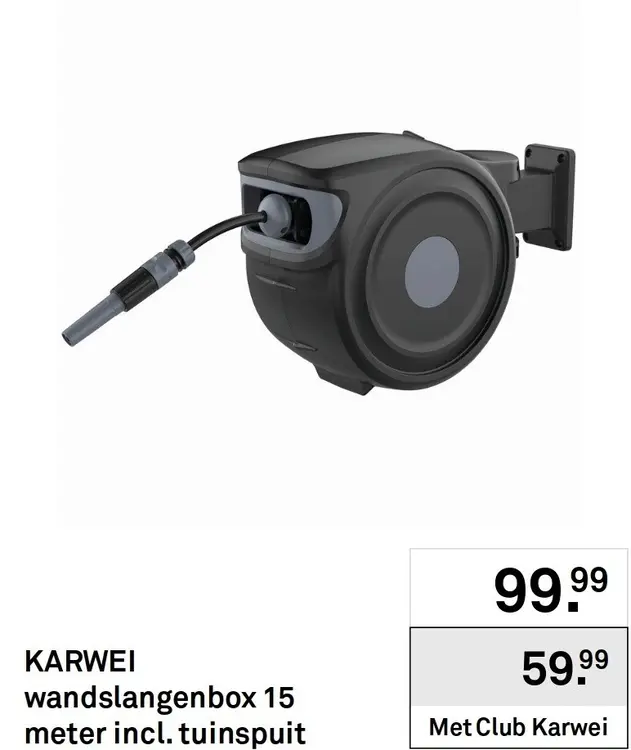 Aanbieding: Wandslangenbox 15 meter incl. tuinspuit