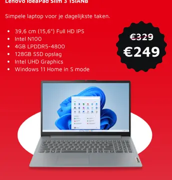 Aanbieding: Lenovo IdeaPad Slim 3 151AN8