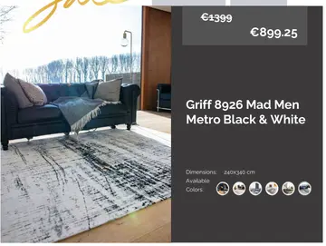 Aanbieding: Griff 8926 Mad Men Metro Black & White