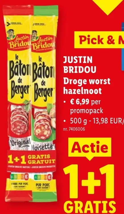 Promotie: Droge worst hazelnoot