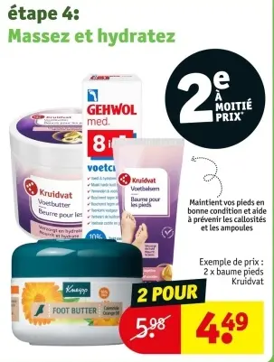 Offre: Baume pieds Kruidvat