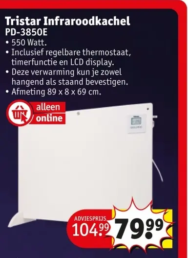 Promotie: Infraroodkachel PD-3850E