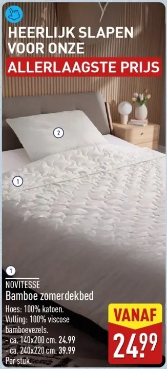 Aanbieding: Bamboe zomerdekbed
