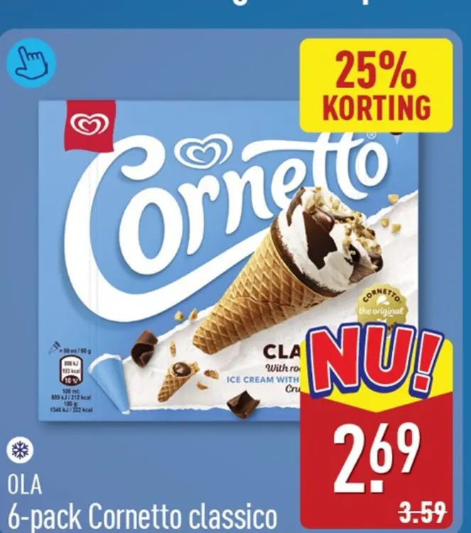Aanbieding: Cornetto classico
