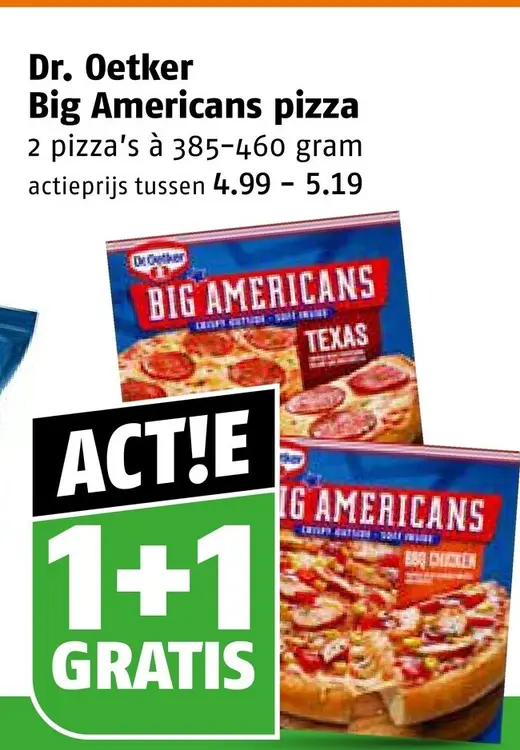 Aanbieding: Big Americans pizza
