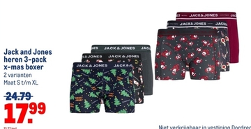 Aanbieding: Jack and Jones heren 3-pack x-mas boxer