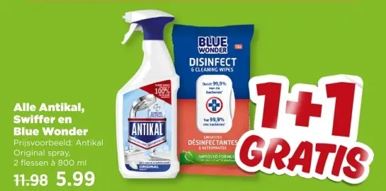 Aanbieding: Antikal, Swiffer en Blue Wonder