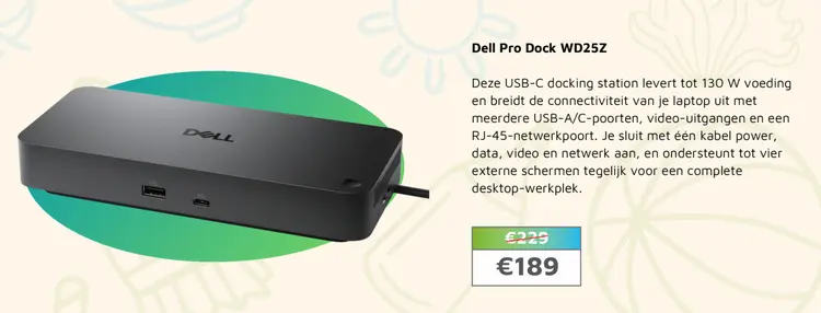Aanbieding: Dell Pro Dock WD25Z