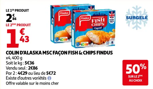 Offre: Colin d'alaska msc façon fish & chips