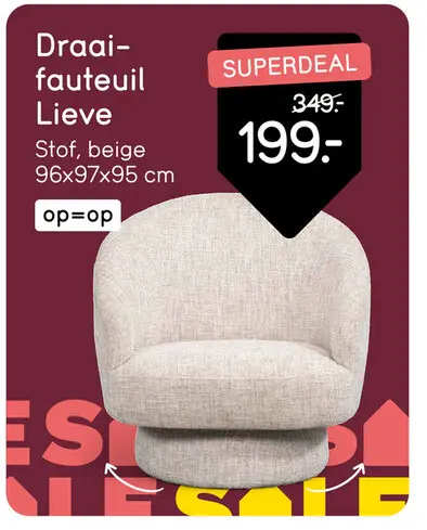 Aanbieding: Draaifauteuil Lieve