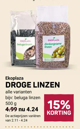 Aanbieding: Droge linzen