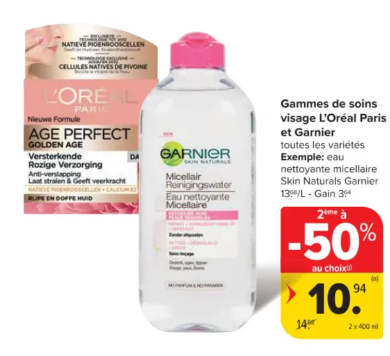 Offre: Eau nettoyante micellaire Skin Naturals