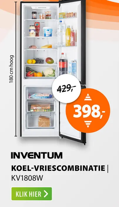 Aanbieding: Koel-vriescombinatie kv1808w