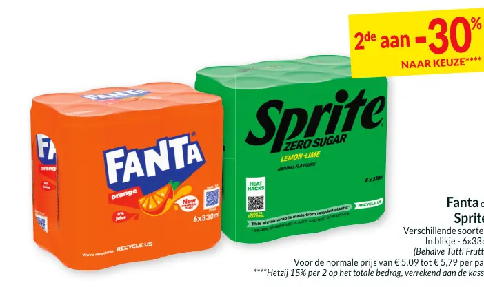 Aanbieding: Fanta en Sprite