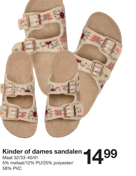 Aanbieding: Kinder of dames sandalen