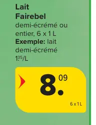 Offre: Lait