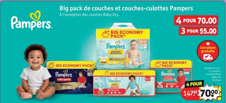 Offre: Big pack de couches et couches-culottes