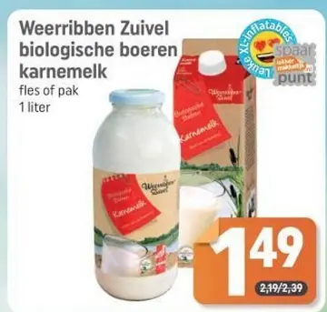 Aanbieding: Weerribben Zuivel biologische boeren karnemel