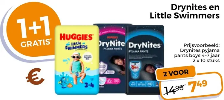Aanbieding: DryNites en Little Swimmers