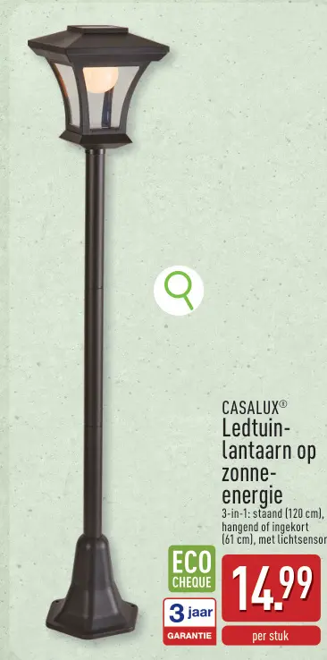 Promotie: Ledtuin-lantaarn op zonne-energie