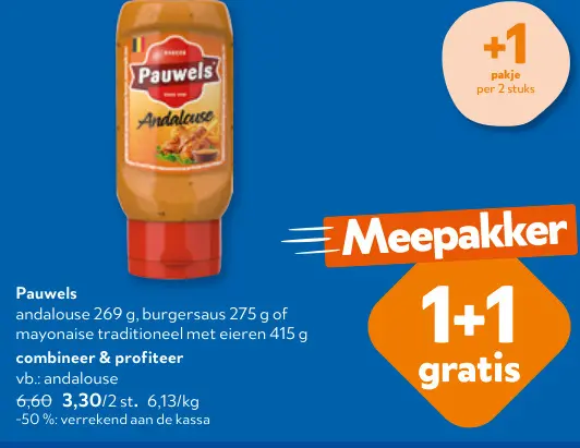 Promotie: Andalouse, burgersaus of mayonaise traditioneel met eieren