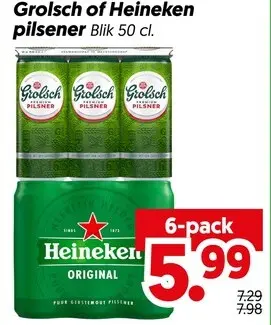 Aanbieding: Heineken, Grolsch of pilsener