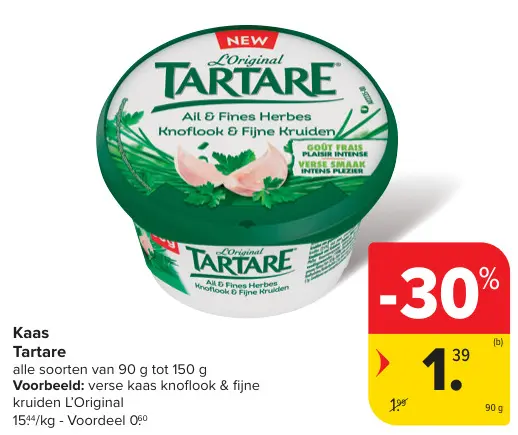 Promotie: Kaas Tartare