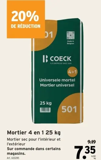 Offre: Mortier 4 en 1
