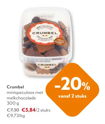 Aanbieding: minispeculoos met melkchocolade