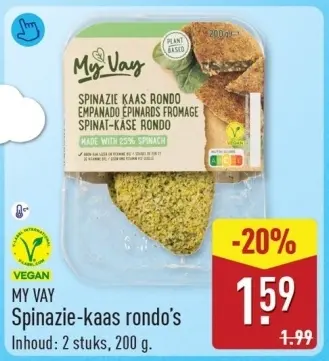 Aanbieding: Spinazie-kaas rondo's