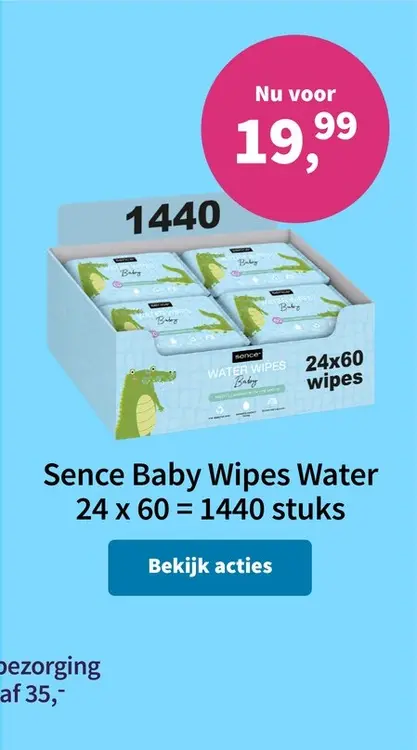 Aanbieding: Sence Baby Wipes Water