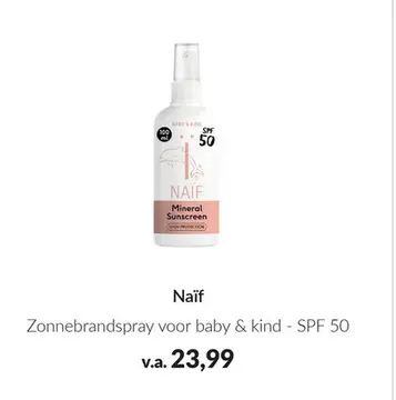 Aanbieding: Zonnebrandspray voor baby & kind - SPF 50