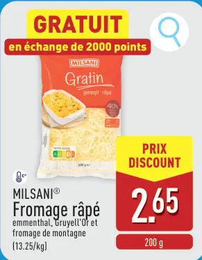 Offre: Fromage râpé