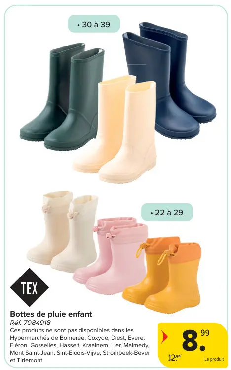 Offre: Bottes de pluie enfant