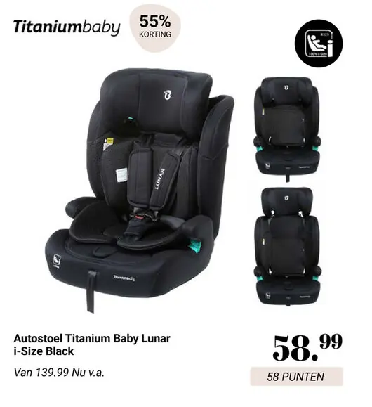 Aanbieding: Autostoel Titanium Baby Lunar i-Size Black