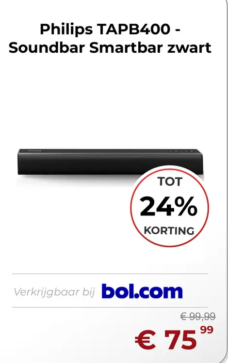 Aanbieding: TAPB400 - Soundbar Smartbar zwart